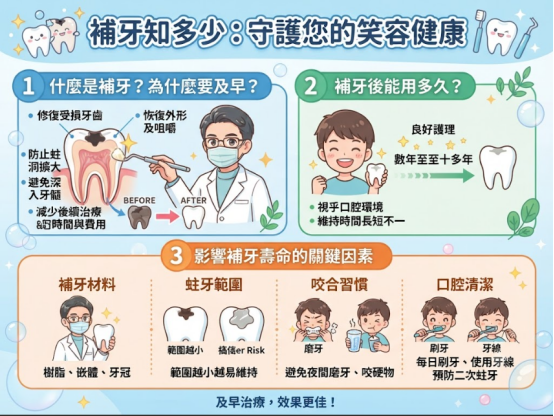 補牙後還能使用多久?影響補牙壽命的幾個關鍵因素