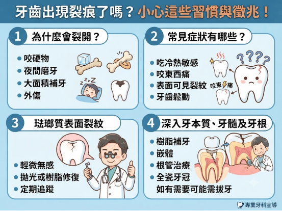 牙齒有裂痕怎麼辦？不同程度裂牙的處理方式解析