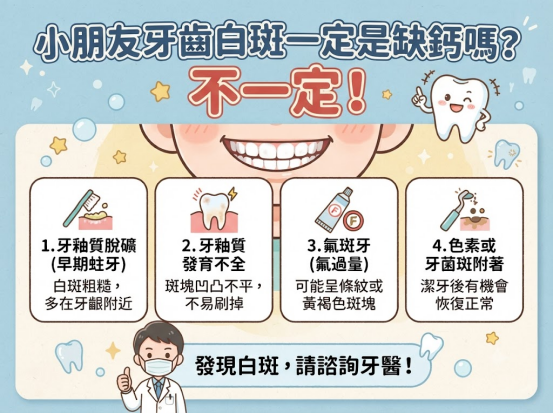 小朋友牙齒有白斑怎麼辦?可能不是缺鈣