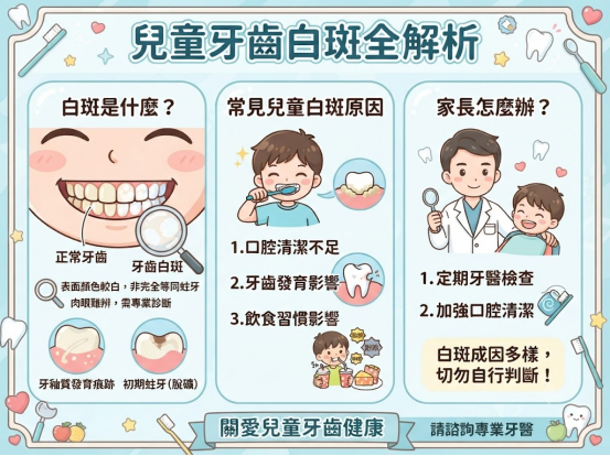 兒童牙齒有白斑怎麼辦?可能原因與處理方法一次了解