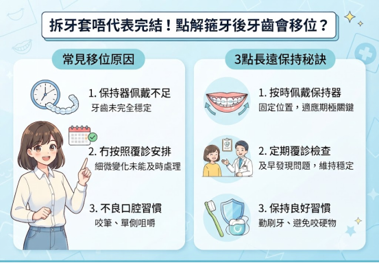 牙齒矯正後點解容易反彈？做好3件事，效果更穩定